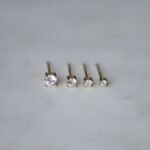 925 Silver Solitaire Studs Earrings - Image 2