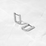 925 Silver Square Hoop Earrings - Image 4
