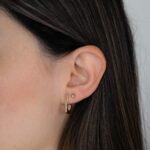 925 Silver Square Hoop Earrings - Image 3