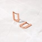 925 Silver Square Hoop Earrings - Image 2