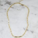 925 Silver Square Paperclip Necklace - Image 3