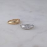 925 Silver Striped Dome Ring - Image 4