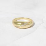 925 Silver Striped Dome Ring - Image 3