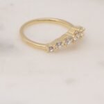 925 Silver Studded Chevron Ring - Image 4