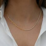 925 Silver Tennis and Paperclip Necklace - Image 5