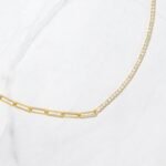 925 Silver Tennis and Paperclip Necklace - Image 3