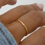 925 Silver Textured Stacking Band - Image 4