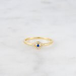 925 Silver Tiny Blue Evil Eye Ring - Image 5