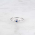 925 Silver Tiny Blue Evil Eye Ring - Image 3