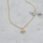 925 Silver Tiny Evil Eye Necklace - Image 3