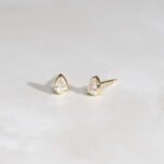 925 Silver Tiny Pear Studs Earrings - Image 5
