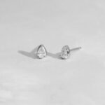 925 Silver Tiny Pear Studs Earrings - Image 4