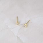 925 Silver Tiny Pear Studs Earrings - Image 2
