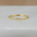 925 Silver Tiny Pointer Stacking Ring - Image 9