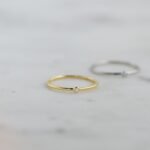 925 Silver Tiny Pointer Stacking Ring - Image 4