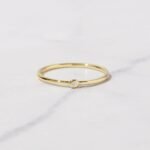 925 Silver Tiny Pointer Stacking Ring - Image 2