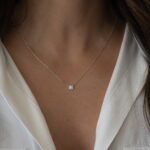 925 Silver Tiny Square Necklace - Image 5