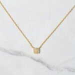 925 Silver Tiny Square Necklace - Image 3