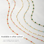 925 Silver Turquoise Enamel Beaded Necklace - Image 6