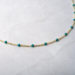 925 Silver Turquoise Enamel Beaded Necklace - Image 3