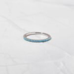 925 Silver Turquoise Eternity Ring - Image 5