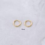 925 Silver Twisted Mini Hoop Earrings - Image 4