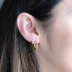 925 Silver Twisted Small Hoop Earrings - Image 4