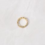 925 Silver Two-Tone Pave Chain Ring - Image 2
