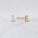 925 Silver Baguette Stud Earrings - Image 7