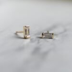 925 Silver Baguette Stud Earrings - Image 6