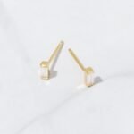 925 Silver Baguette Stud Earrings - Image 2