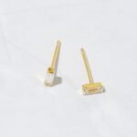 925 Silver Baguette Stud Earrings - Image 3