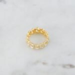 925 Silver White Enamel Chain Ring - Image 4