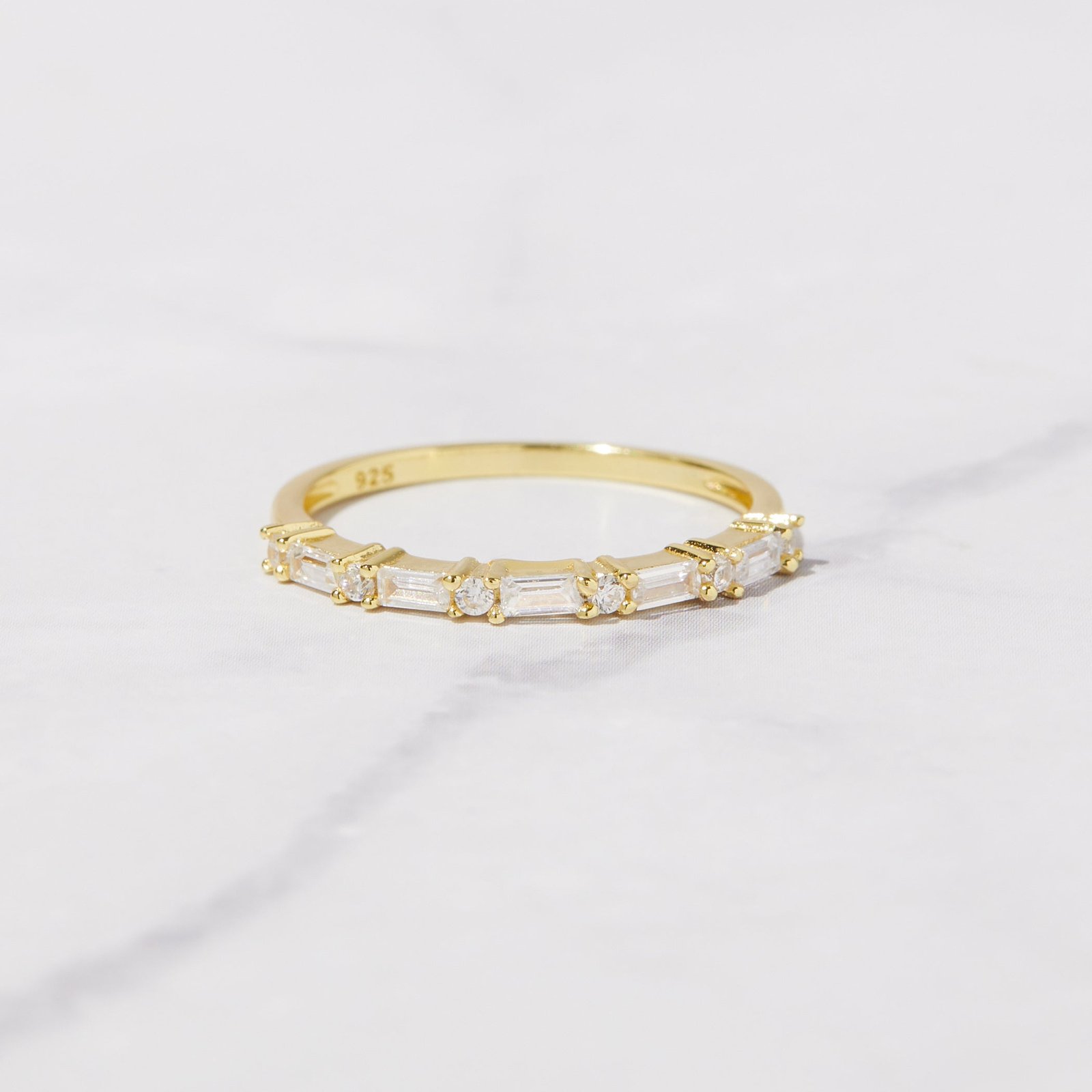baguette-stacking-ring.jpg 925 Silver Baguette Stacking Ring - Image 1