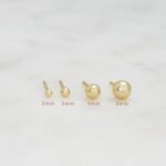 925 Silver Minimalist Ball Stud Earrings