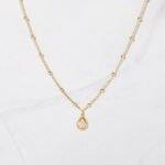 925 Silver Beaded Tear Drop Necklace