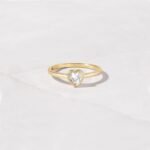 925 Silver Bezel Heart Ring