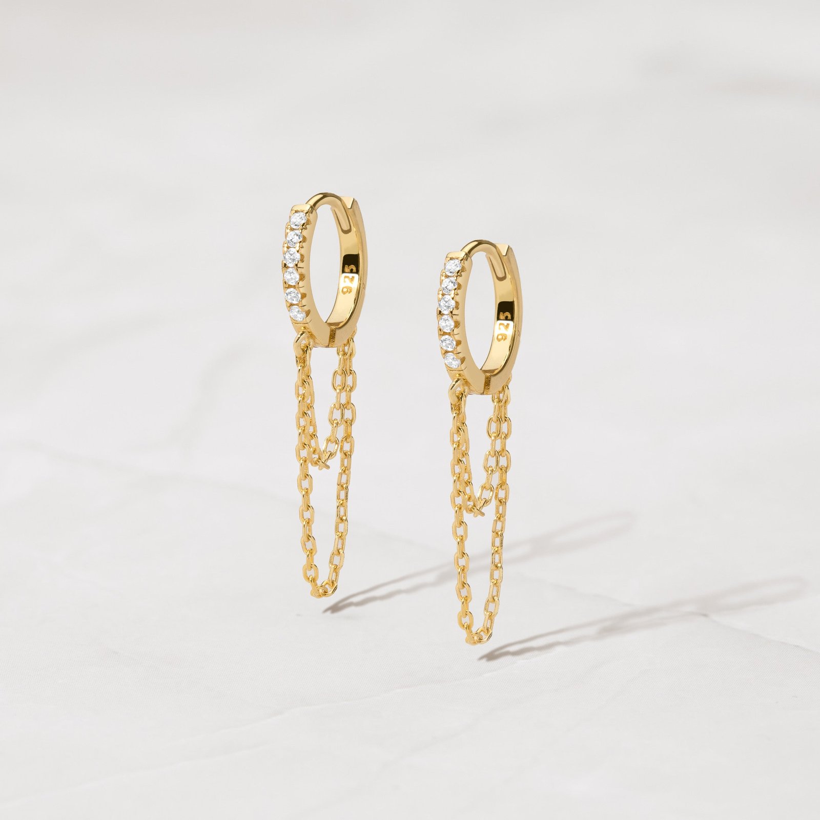 chain-link-huggies.jpg 925 Silver Chain Link Huggies Earrings - Image 1