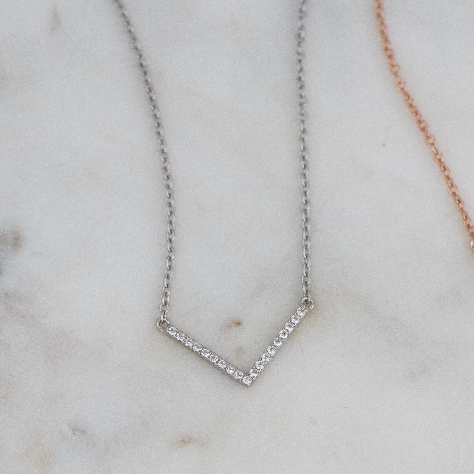 chevron-necklace-scaled-1.jpg 925 Silver Chevron Necklace - Image 1