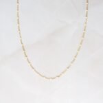 925 Silver Cream Enamel Beaded Necklace