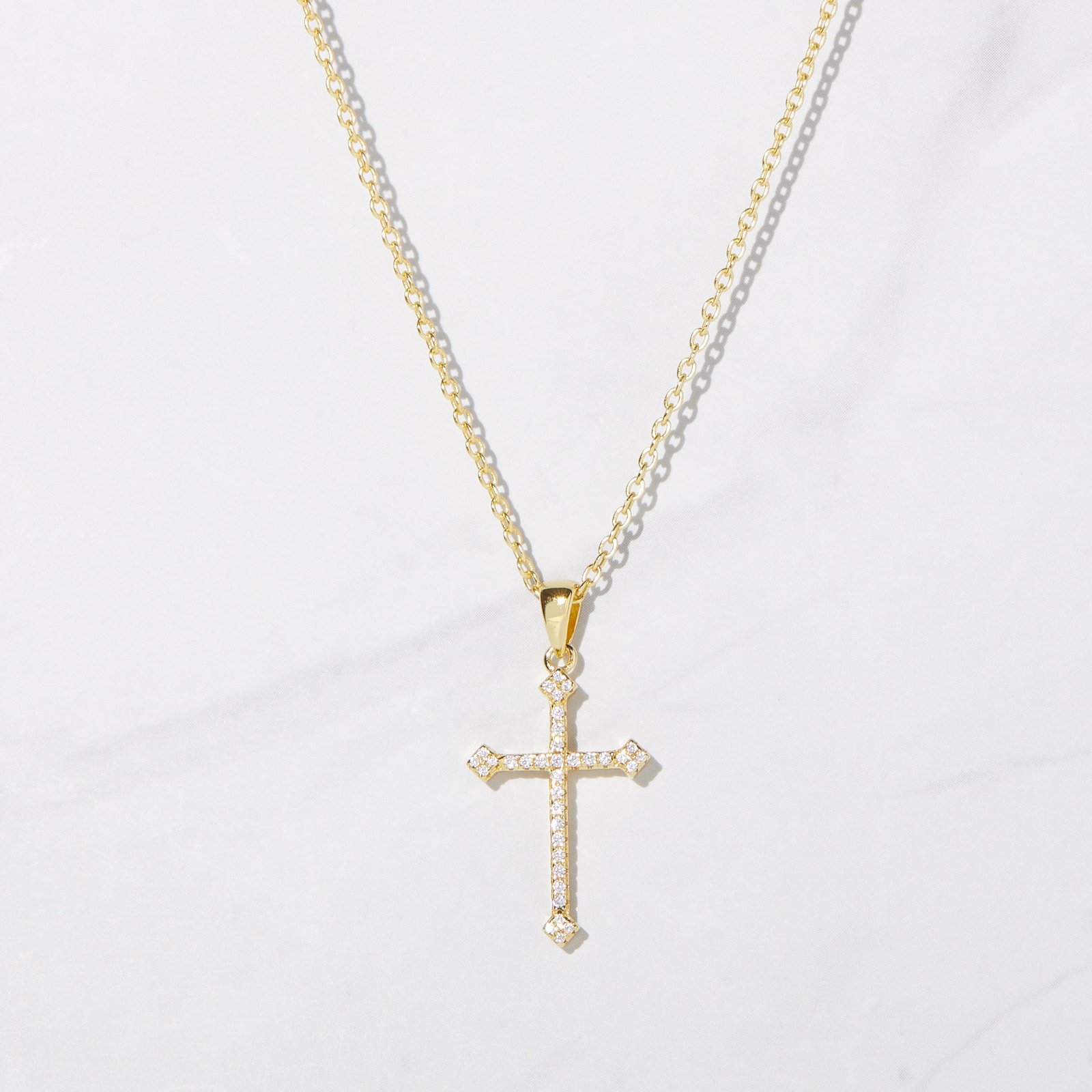 cross-pendant-necklace.jpg 925 Silver Cross Pendant Necklace - Image 1