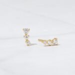 925 Silver Ear Climber Studs Earrings