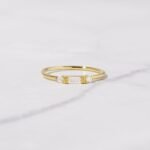 925 Silver Dainty Baguette Ring
