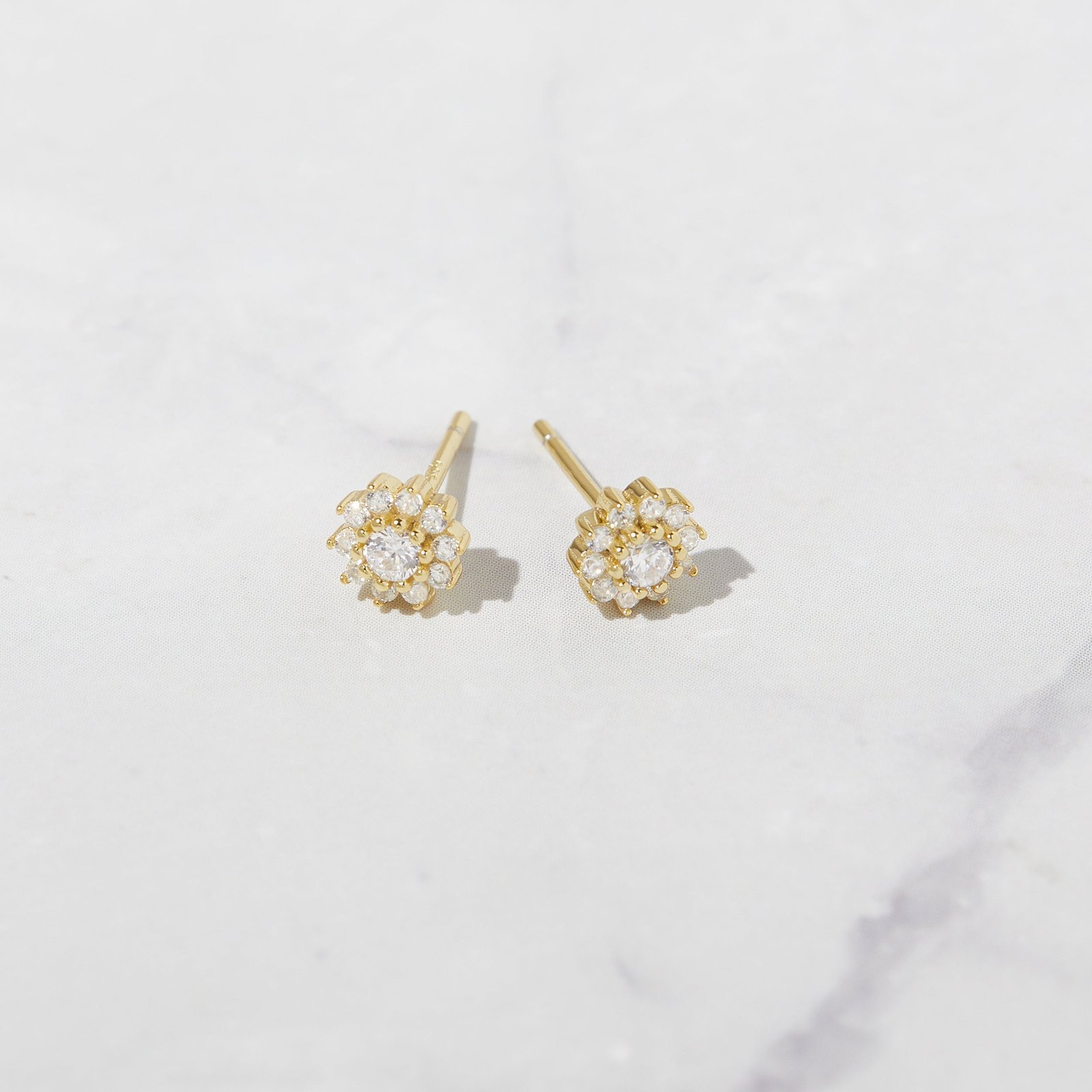 dainty-flower-studs.jpg 925 Silver Dainty Flower Studs Earrings - Image 1