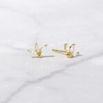 925 Silver Petal Studs Earrings