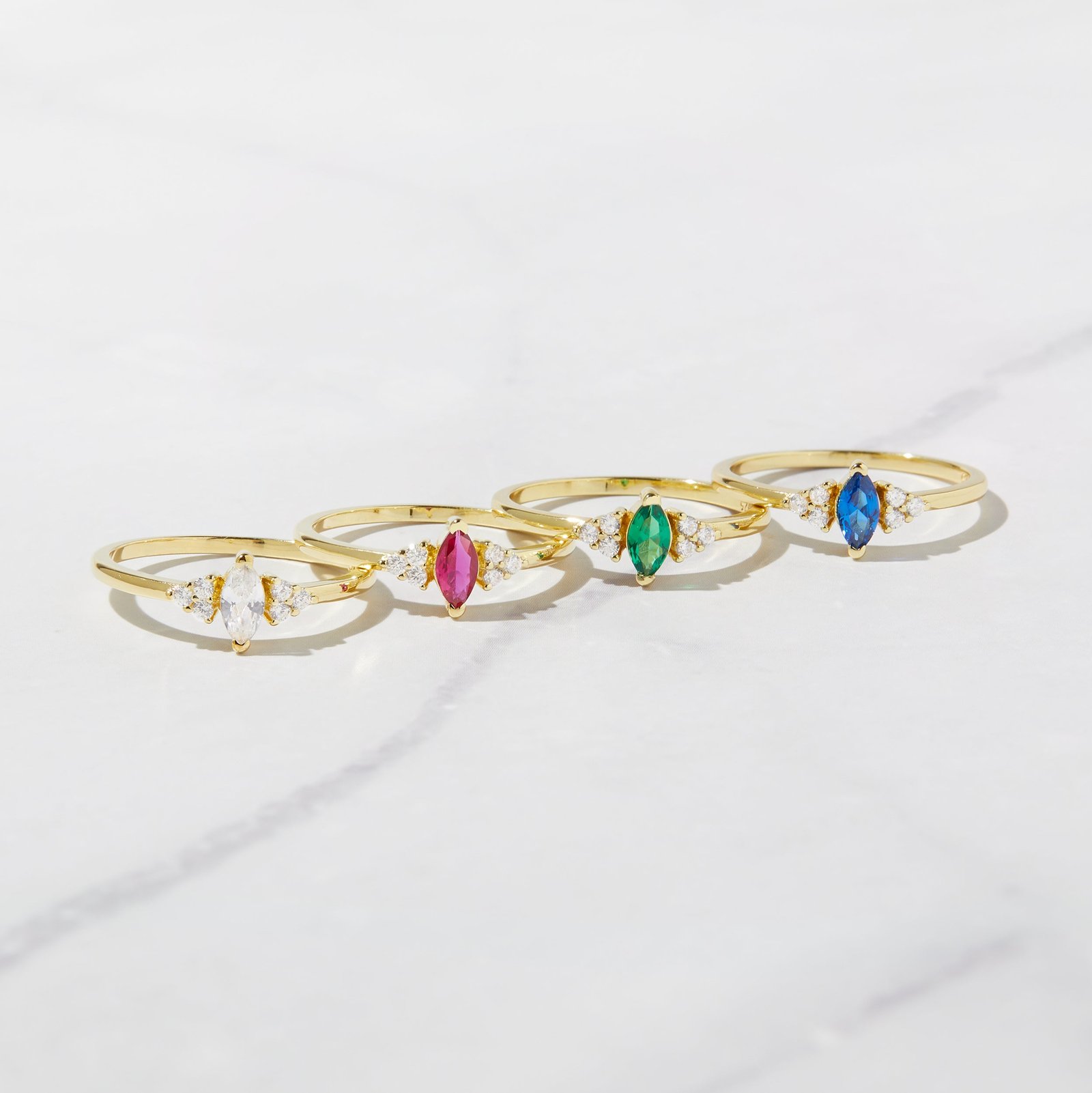 diamond-marquise-ring.jpg 925 Silver Diamond Marquise Ring - Image 1