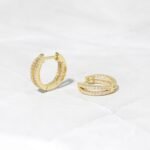 925 Silver Double Huggies Earrings