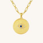 925 Silver Evil Eye Medallion Necklace