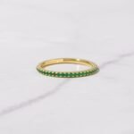 925 Silver Emerald Eternity Ring