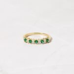 925 Silver Emerald Stacking Ring